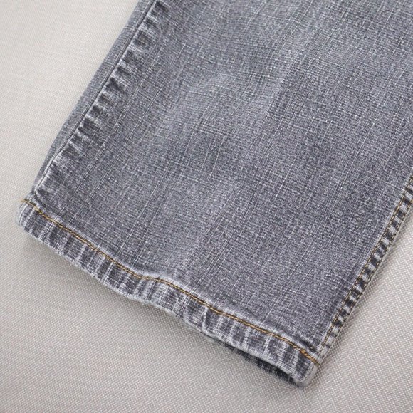 Mossimo Distressed Black Jeans Size 6 Stretch Women Bikercore Edgy Punk Boot Cut - Picture 8 of 16